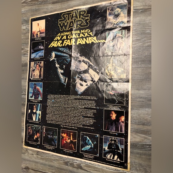 Star Wars 1984 promotional poster featuring the Falcon center - Picture 2 of 8